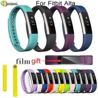 {zhiyun Watchshop}สายนาฬิกาซิลิโคนคุณภาพสูงสายรัดข้อมือซิลิโคนสำหรับ Fitbit Alta HR สายรัดข้อมือสมาร์ทนาฬิกาของขวัญฟิล์ม