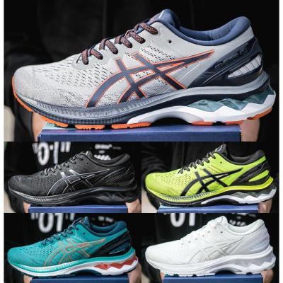 Asics 2023ใหม่ GEL-KAYANOK27รองเท้าบุรุษวิ่งซามูไรสีดำรองเท้ารองเท้าวิ่งกีฬารองรับมั่นคง