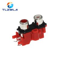 HVJ-2pcs 2p 4p 6p 8p Rca Female Audio Video Plug Av Connector Socket Connector Av2-8.4-13 Red Pcb Parts