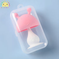 SS【ready stock】Edible Silicone Baby Teether Mushroom Soothing Teether For Breast Feeding Baby