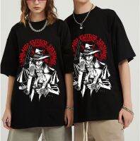 Hellsing Alucard Vintage Anime กราฟิกเสื้อยืด Comfy ฤดูร้อนคอสั้นแขนสั้น Cal Unisex Top Tee เสื้อขนาดใหญ่