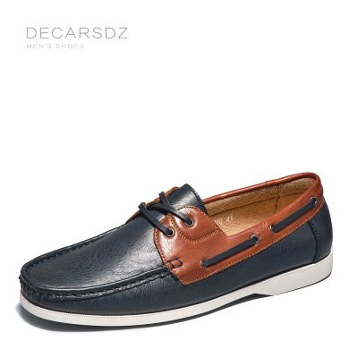 รองเท้าโลฟเฟอร์ดีไซน์ดั้งเดิม DECARSDZ 2023 Sp รองเท้าแฟชั่นฤดูร้อนสบายรองเท้าคุณภาพสูงแบบสวมรองเท้าลำลองผู้ชายหนัง