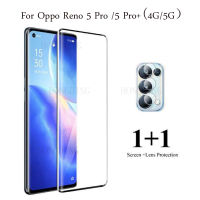 สำหรับ Oppo Reno5 Pro (5G / 4G) Reno 5 Pro + Plus หน้าจอด้านหน้า Protector กระจกนิรภัยกันกระแทก &amp; เลนส์กล้องถ่ายรูปฟิล์ม