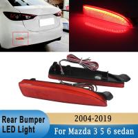 ตัวสะท้อนไฟท้ายไฟ LED กันชนหลัง12V สำหรับ Mazda 3 5 6 Axela Atenza รถเก๋ง2004-2019ไฟเบรคกันชนหลัง