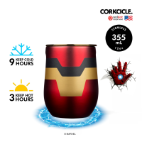 CORKCICLE แก้วสแตนเลส เก็บความเย็นได้นาน 9 ชม. เก็บความร้อนได้ 3 ชม. 355ML รุ่น STEMLESS MARVEL  IRON MAN 12OZ