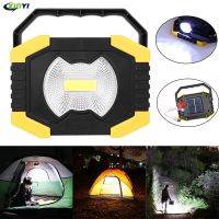 100W Portable Spotlight LED Work Light USB Rechargeable Flashlight Solar energy Light Built-in 2400mAh Battery For camping light