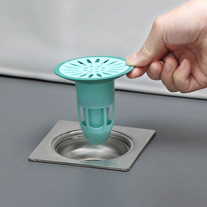 shower-drain-stopper-floor-deodorant-core-sink-strainer-filter-hair-trap-plug-toilet-sewer-cover