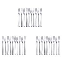 30Pcs 304 Stainless Steel Cocktail Dessert Fork Appetizer Snack Cake Fruit Forks Set