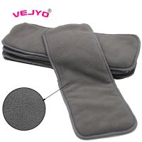 1PC Adult Diaper Insert 5-Layer Bamboo Charcoal High Absorption Washable Cloth Diapers Liner Reusable Nappies For Incontinent