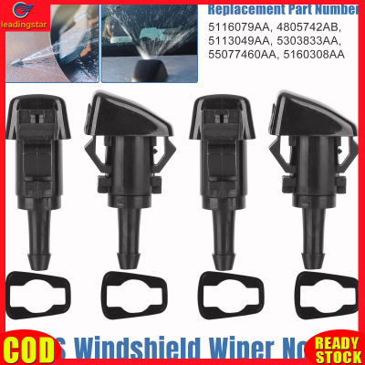 LeadingStar RC Authentic 4Pcs Windshield Washer Nozzles Replacement Wiper Spray Jet Fits 5116079AA 5113049AA 4805742AB 55077460AA