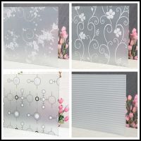 Privacy Window Film Flowers Vinyl Self-adhesive Glass Door Film Heat Control Anti UV Glass Stickers for Office and Home Decor