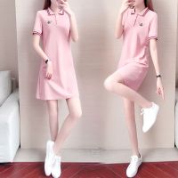 ♗✌ Polo Collar Dress Women 39;s Summer Short Sleeved Embroidered Dress Woman Dress Vestido De Mujer Femme Robe