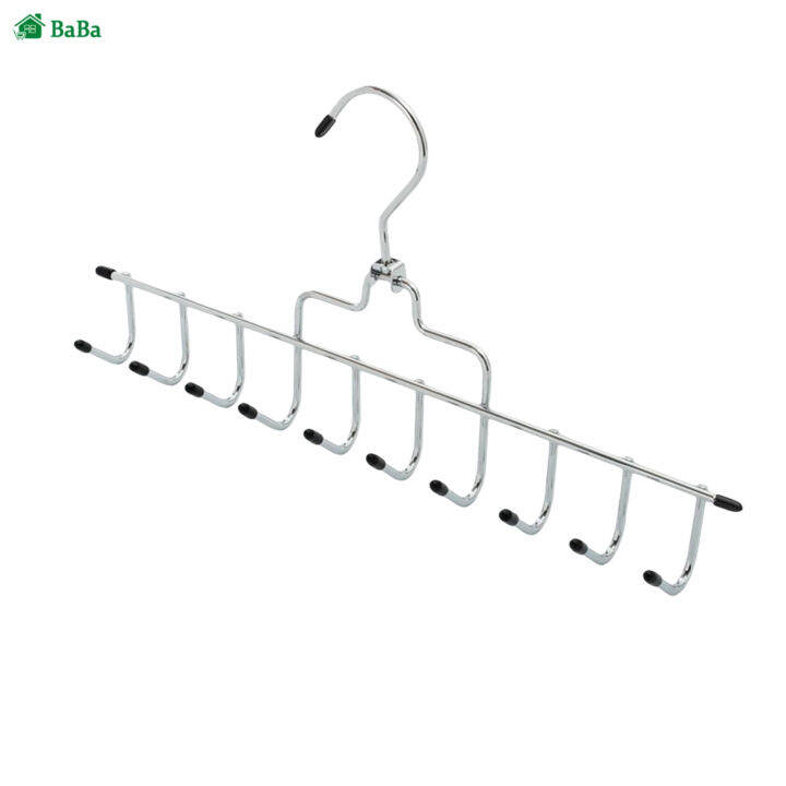 BaBa 10Hook Metal Suit Coat Hangers Space Saving Suit Hangers for Tank