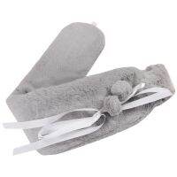 2L Extra Long Fluffy Hot Water Bottle with Cover Wearable Hot Water Bottle for Body, Neck, Grey