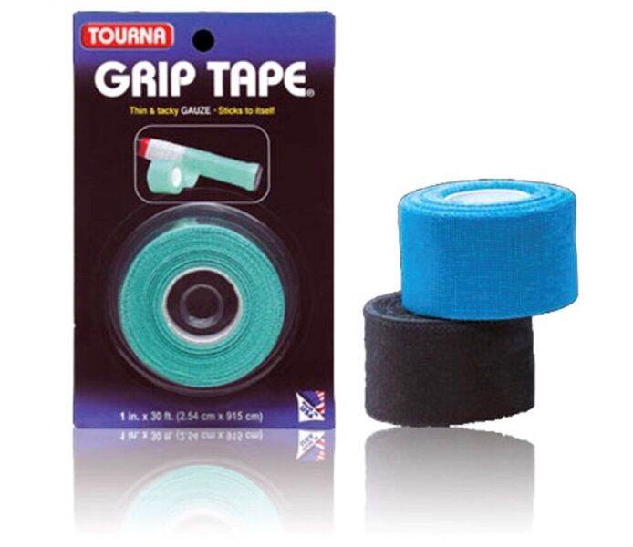 TOURNA GRIP TAPE THIN & TACKY GAUZE . STICKS TO ITSELF เทปพันด้ามไม้เทนนิส ไม้แบดมินตัน แบบผ้า