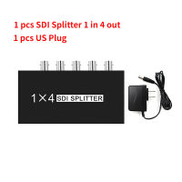 4-port SDI Splitter amplifier SDI Splitter 1X4 distributor with power adapter for Projector Monitor DVR