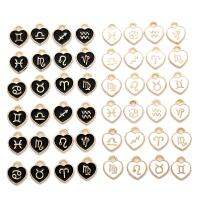 【YF】☃  12 PCS/Lot 14x14mm Constellation Charms Pendant Enamel Jewelry Making Accessories