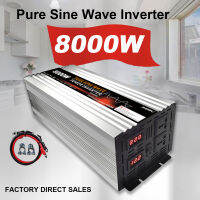 Sieme อินเวอร์เตอร์เพียวไซน์เวฟ12V 24V 48V 220V 8000W ตัวแปลงเครื่องแปลงไฟโซล่าเซลล์ DC12V ไปยัง AC220V จอแสดงผลแอลอีดี DIY รับประกัน1ปี