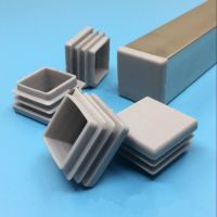 4pcs Gray Plastic Square chair table feet cap Pipe Tube Blanking End Caps Insert Furniture Leg Plug decorative dust cover Furniture Protectors Replace