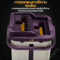 ชุดถังปั่น Spin Mop อุปกรณ์ไม้ถูพื้น พร้อมไม้ถูพื้นและผ้าม๊อบ อุปกรณ์ไม้ถูพื้นถังปั่น ชุดไม้ถูพื้น ชุดถังปั่นม๊อบสแตนเลส