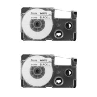 6 Pack 9mm Black on White Label Tape Label Maker Compatible with KL-120, KL-60, KL-100, KL7200 Label Makers