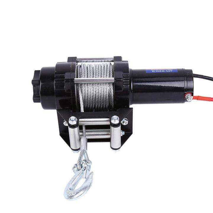 Electric 4000lb WINCH 12V Steel Cable Winch Quad Bike ATV Boat Winch ...