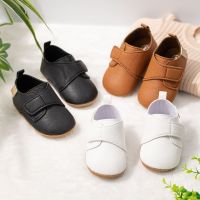 KIDSUN Baby Shoes Girl Boy Unisex PU Leather Rubber Sole Non-slip Hook Loop Infant Toddler First Walkers Fashion Moccasins