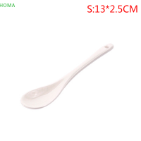 ?【Lowest price】HOMA ช้อนเซรามิกยาว-สั้นสีขาวพอร์ซเลนกาแฟซุปน้ำตาลช้อนชาขนม