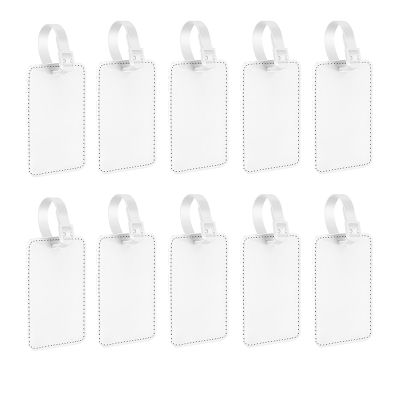 Blank Pu Luggage Tag Heat Transfer Name Id Cards Sublimation Blank Luggage Tags Diy Name Anti-Loss Tag