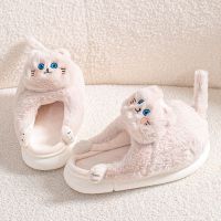 Chinelos De Gato Bonito ผู้หญิง,พารามัลเฮอร์สบายภายใน Sapatos Antiderrapante Fofo Kawaii Quente Inverno Casa Novo 2023