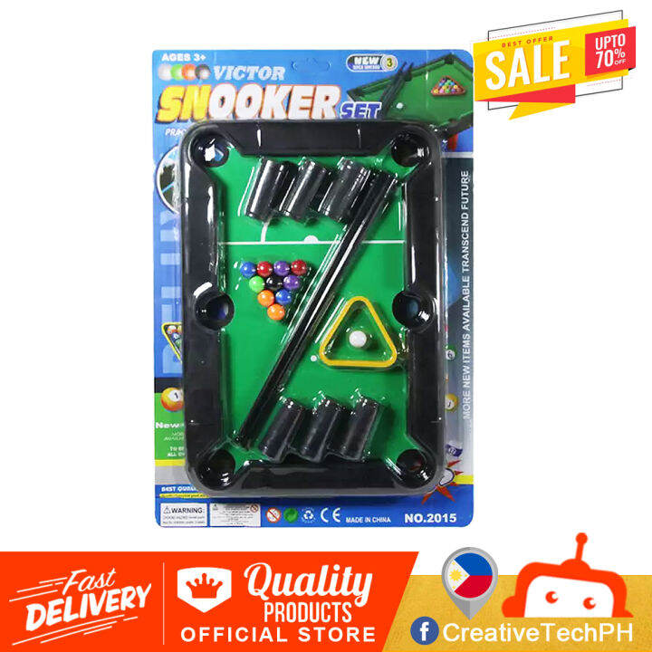 Billiard Snooker Play Set for Kids Toys 32cm x 22cm by Creative Tech