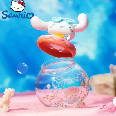 Sanrio Cinnamoroll Kuromi Pochacco รูปการกระทำที่มีสติกเกอร์มหาสมุทรไข่มุก Ver อะนิเมะโถเก็บรุ่นรูปปั้นตุ๊กตาเด็กของเล่น
