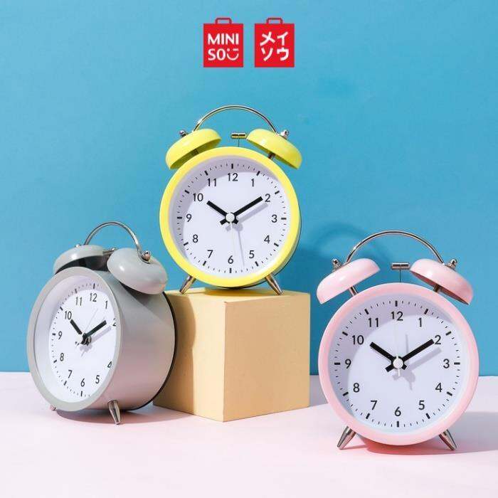Miniso Classic Alarm Clock Pink Grey Yellow Lazada PH