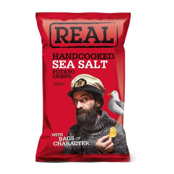 REAL HANDCOOKED CRISPS SEA SALT 150G | Lazada PH