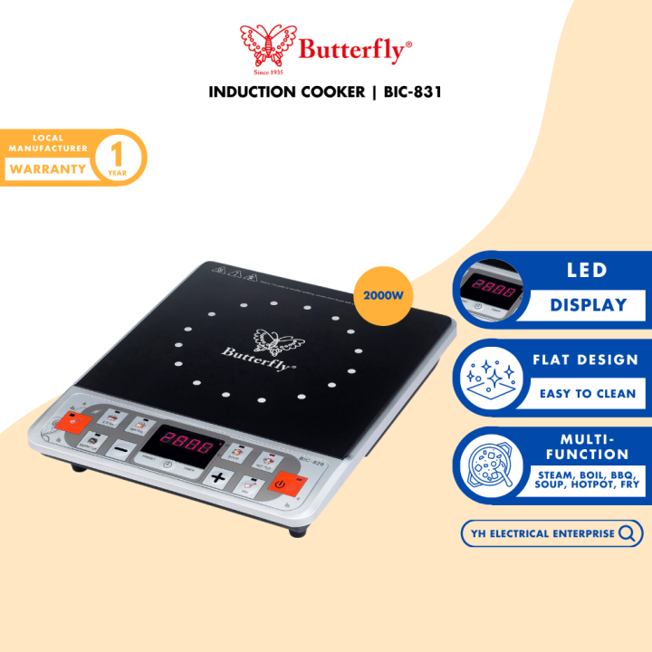 Butterfly 2000W Induction Cooker BIC831 Lazada