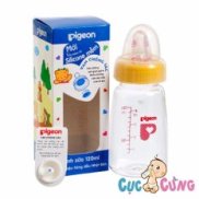 Bình sữa Pigeon 120ml nhựa PP chống sặc - binh sua