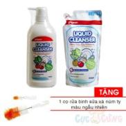 Bộ 1 chai nước rửa bình sữa Pigeon 700ml + 1 bịch nuoc rua binh sua Pigeon