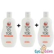 Bộ 3 Sữa tắm gội Wesser Nano Silver TOP TO TOE 200ml - sua tam goi