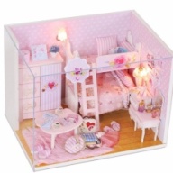[HCM]Mô hình nhà gỗ DIY- Nhà búp bê PINK GIRL thumbnail