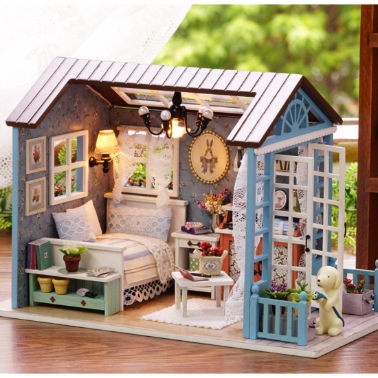 Nhà búp bê-blue times tặng micadiydollhouse - ảnh sản phẩm 1