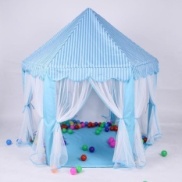 Portable Princess Play Tent Outdoor Kids Castle Toy Blue - intl