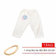 Quần dài trắng sơ sinh hello bb - có 3 size tặng 1 vòng đeo tay dâu tằm - ảnh sản phẩm 1