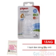 Ty bình sữa Pigeon Silicone Plus cổ rộng size L