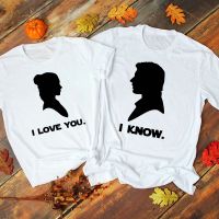 I Love You I Know T Shirt Women Men Couple T-shirt Short Sleeve O-Neck Summer Funny Graphic Tops Tee Valentines Day