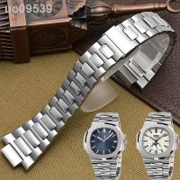 สายนาฬิกาสแตนเลส2023ของแท้สำหรับ Patek Philippe Nautilus 5711/5726 Watch Convex Solid นาฬิกาข้อมือสำหรับผู้ชายเหล็กแข็งอุปกรณ์สายรัด25มม.-13มม.