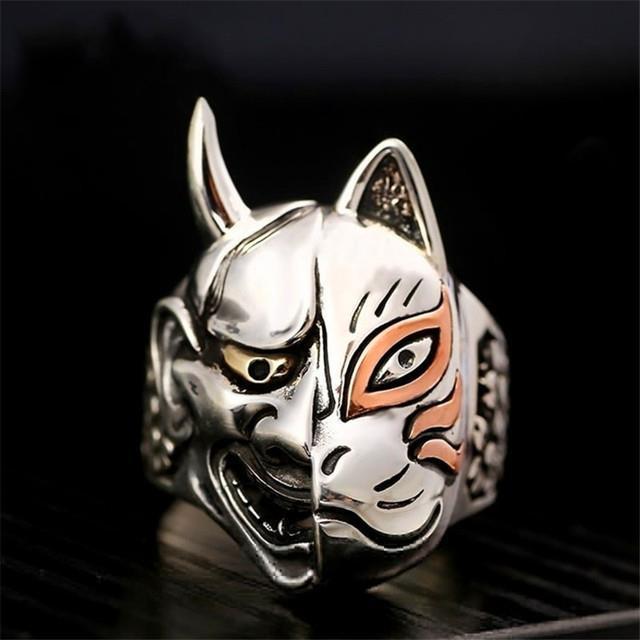 fashion-vintage-pop-japanese-prajna-mask-hip-hop-rock-punk-metal-personality-ring-for-men-women-asymmetry-rings