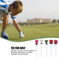 Big Head Golf Tees Unbreakable And Recyclable Golf Tee Tall Golf Tees Reduce Side Spinning And Friction Professional Flower Golf Tees Recyclable dutiful