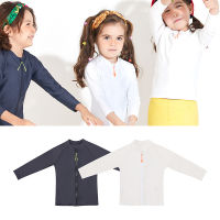 Kidsumplay Zip-Up Rash guard  เสื้อว่ายน้ำแขนยาวซิปหน้ากันUV สำหรับเด็ก