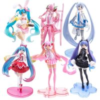 Pop Anime Action Figure Virtual Singer Double Ponytail Two-dimensional Girl Standing Seated Static Model Noodle Stopper PVC Toys