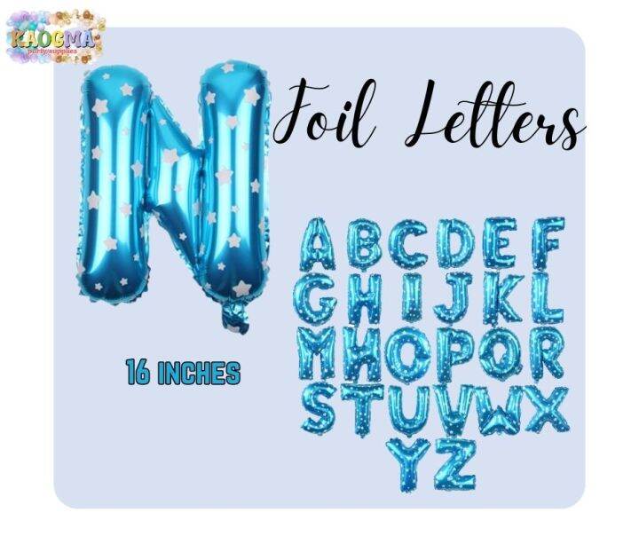 LETTER N FOIL BALLOON 16INCH BLUE | Lazada PH